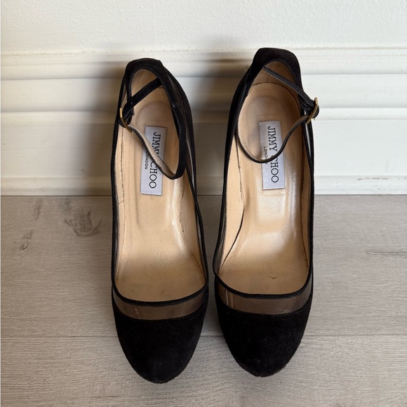 Black heels suede and pvc jimmy choo - Picture 7 of 10
